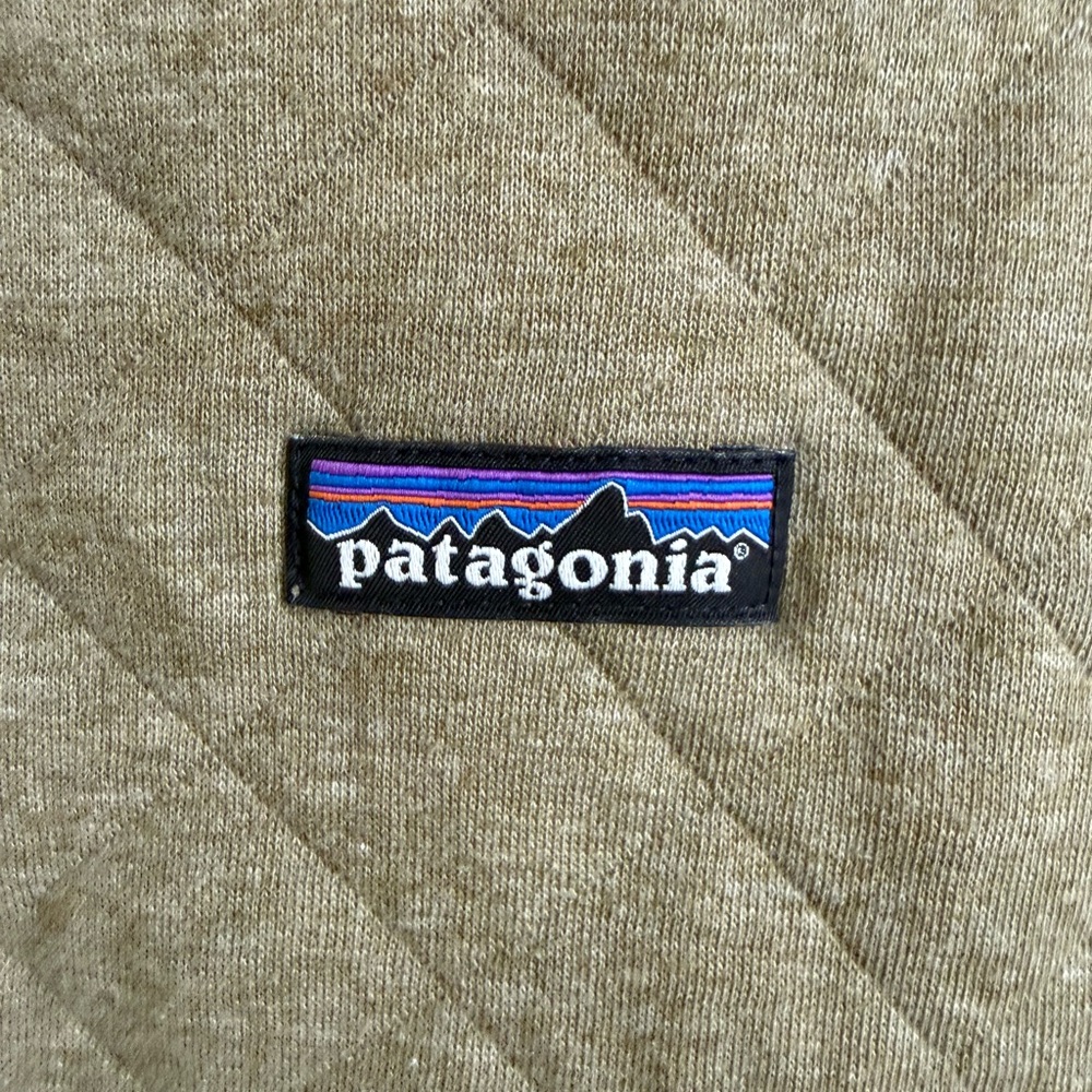 Patagonia Organic Cotton Quilted Knit Sweater Sweatshirt Top Sweat Shirt Soft - Picture 6 of 7